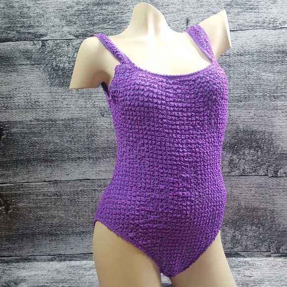 Bendigo Women's Swimsuit One Piece Purple size 9/10 Made in USA - Picture 2 of 9